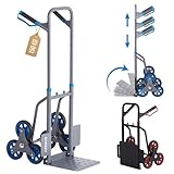 Arebos Treppenkarre Sackkarre | Treppensackkarre klappbar | Treppensteiger mit...