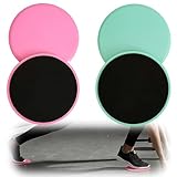 4 Stück Sliders Fitness Core Sliders Doppelseitige Gliding Discs Gleitscheiben...