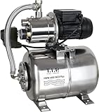 T.I.P. Hauswasserwerk Edelstahl 1000W, hohe Fördermenge 4350 l/h, maximale...