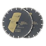 PRODIAMANT Diamanttrennscheiben Set 2x 230mm universal Trennscheibe für Stein,...