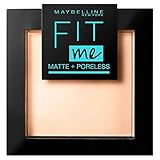 Maybelline New York Puder, Mattierend, porenverfeinernd und langanhaltend, Fit...