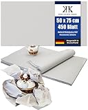 KK Verpackungen Packseide | 5 kg, 50 x 75 cm Packpapier in Grau | 450 Bögen...