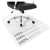 Floordirekt Bürostuhl Unterlage 80 x 118 cm - 5mm bruchsichere, transparente...