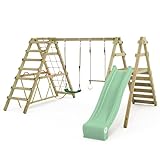 WICKEY Kinderschaukel Schaukelgestell Smart Shake mit Rutsche und Kletteranbau,...