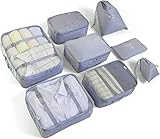 BillyBath Koffer Organizer set, Packing Cubes Kleidertaschen Schuhbeutel...