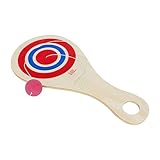 Paddle Ball Set Retro, Fangspiel aus Holz Natur, der Freizeitspaß für Garten...
