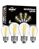 BRIMAX Dimmbare E27 LED Glühbirnen, G45 Kleine Leuchtmittel, Energiesparend 6...