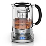 Razorri Elektrischer Teezubereiter - 1,7 L, automatisch anhebender Teekorb BPA...