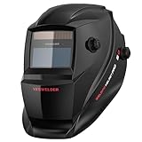 YESWELDER Wahre Farbe Schweißhelm 1/1/1/1 Optische Klarheit Solarbetriebene...