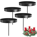 Kerzenhalter Adventskranz 8cm 4er,Kerzenteller für Adventskranz...
