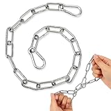 Aeaocvo 50 cm Kette Edelstahl, Kette mit Karabiner, Metallkette für...