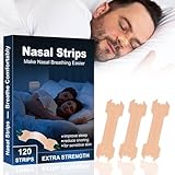 Schnarchstopper Nasenpflaster Schnarchen - 120 Stück Nasal Strips Besser Atmen...