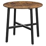 VASAGLE Esstisch klein, runder Küchentisch, für Wohnzimmer, Büro, 80 cm d, 75...