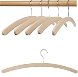 Kleiderbügel aus Buchenholz, Einfachbügel roh, 42 cm lang, sehr platzsparend,...