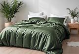 LINENWALAS Bamboo Bed Linen Set, Premium Bamboo Silk Duvet Cover Set with...