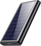 QTshine Solar Powerbank 26800mAh, USB C Power Bank Tragbares Solarladegerät,...