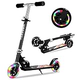 TENBOOM Roller Kinder Scooter 6 Jahre, 2 LED aufleuchten Räder Tretroller,...