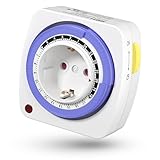 HBN Mechanische Zeitschaltuhr Steckdose, Tagesschaltuhr Analoge...