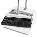 Mitclear Besen und Kehrschaufelset Set mit Langem Griff, 180° drehbare...