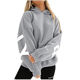 Kapuzenshirt Damen Pulli Damen,Blackprint Hoodie für Frauen Frauen Baumwolle...