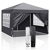 TactFire Pavillon 3x3 m,Faltpavillon,Wasserdicht Stabil Winterfest UV Schutz...