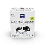 ZEISS Brillen-Reinigungstücher mit Alkohol 200 Stück zur schonenden &...