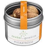 Zauber der Gewürze Muskatnüsse - ganze Muskatnuss für Käsegerichte, Gebäck,...
