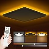Bowfar LED Deckenleuchte Flach, 24W 2800LM Deckenlampe mit Fernbedienung Dimmbar...