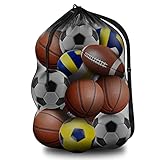 BROTOU Extra Groß Fußball Ballnetz für 10-15 Bälle, Große Tasche Ballsack...