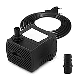 CAM2 Mini Wasserpumpen,Ultra Leise Aquarium Pumpe mit 1.5m Netzkabel,350L/H,...