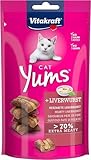 Vitakraft Cat Yums, Katzensnack, mit herzhafter Leberwurst, extra fleischig, mit...