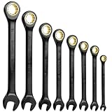 BOPEUY 8TLG Ratschenschlüssel Set 8-19 mm, Schraubenschlüssel...