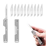 technodry Skalpell Klappmesser mit 10 Ersatzklingen – EDC Taschenmesser aus...