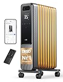 Dreo Ölradiator Energiesparend 2000W, Mobile Elektroheizung 9 Rippen mit...