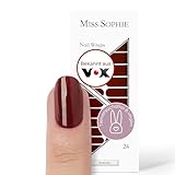 Original Miss Sophie Nagelfolien Burgundy I 24 ultra-dünne Nagellack-Streifen...
