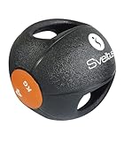 sveltus 884 Médecine Ball 4kg Avec poignées Medizinball, schwarz/orange,...