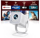 Mini Beamer 4K 1080P Unterstützt [Android 13 & 270° Drehbar] Smart Beamer...