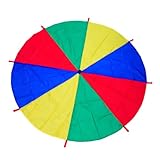 LEADSTAR Fallschirm-Spielzelt, Mehrfarbig, Spielzelt mit 8 Griffen für Kinder,...