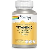 Solaray Vitamin C 1000 mg Time Released – 100 Vegane Kapseln | Langzeit-Formel...