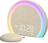 ANJANK Extra Lauter Wecker mit Kabelloser Vibration,Lichtwecker &...