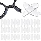 Yesimola 20 Paar D-Form Silikon Nasenpads Antirutsch Selbstklebend, Weiche...