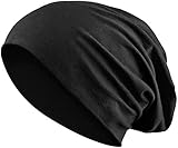 Jersey Baumwolle elastisches Long Slouch Beanie Unisex Mütze Heather in 35 (3)...