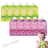 10 Stück Quetschbeutel Wiederverwendbar 150ML Quetschies zum Selbstbefüllen...