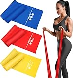 Fitnessband 3er-Set 2m lang Fitnessbänder Widerstandsbänder in 3 Stärke,...