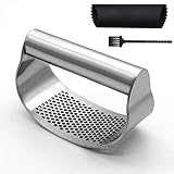 Topways Knoblauch Ingwer Presse Wippe, Knoblauchpresse 430 Edelstahl...