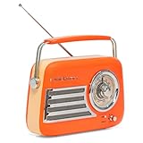 Madison - FREESOUND-VR40OR - Vintage-Radio 30W mit langem Akku - Bluetooth, USB...