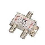 2-Fach SAT & BK-Verteiler Splitter F-Serie - 5-2400 MHz 85 dB - voll geschirmt -...