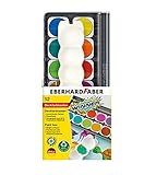 Eberhard Faber 578312 - Wasserfarbkasten Winner, 12 Farben mit Deckweiß und...