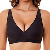 OXYIBRAS Modisch Tief V Minimizer BH Damen Ohne Bügel Weich Bralette Damen BHS...