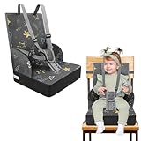 YUENFONG Baby Sitzerhöhung, Kinder Sitzkissen 3 Punkt Sitzgurt Stuhl Faltbar,...